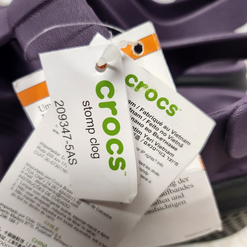 New Crocs Stomp Fisherman Sandal Unisex Size Men 5 / Women 7 Dark Purple - Picture 10 of 10